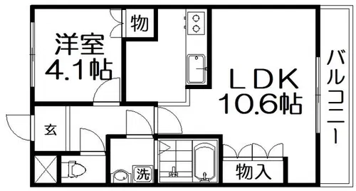 メゾン・ベルヴェデーレ【1階】の間取り