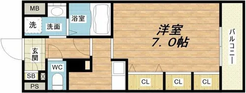 ベルエアー【8階】の間取り