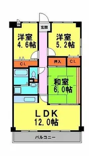 ソレアードうねの【2階】の間取り
