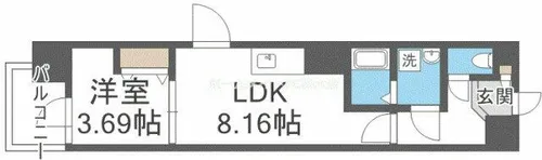 ART TENNOUJI【6階】の間取り