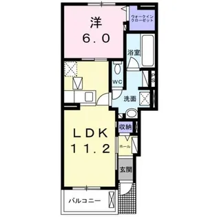 エクセレント カーサⅢ B棟【1階】の間取り