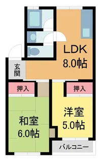 ハイツ桜ヶ丘【404号室】の間取り