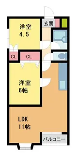 ガーデンハイツ伊丹【3階】の間取り