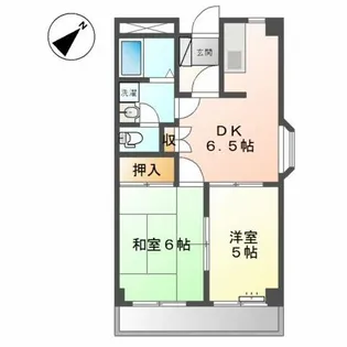スパシーバ積川【1階】の間取り