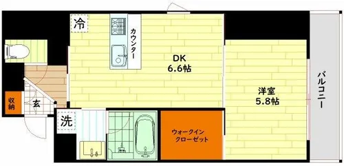 アザレア梅田【8階】の間取り