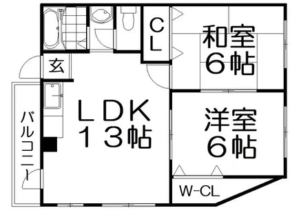 プラディオ松丘【3階】の間取り