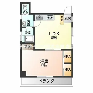 マンション綾【3階】の間取り