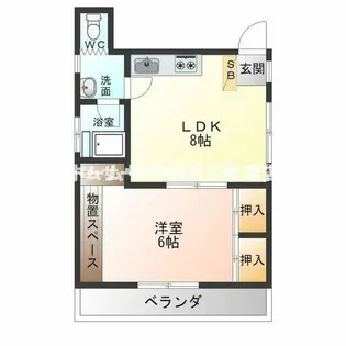 マンション綾【4階】の間取り