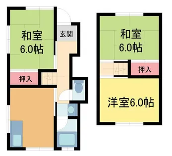 兵庫県伊丹市荒牧南4丁目【テラスハウス】の間取り