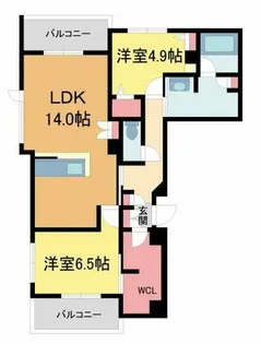 グランメゾン本山【401号室】の間取り