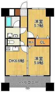 ニューシティアパートメンツ南小倉Ⅰ【8階】の間取り
