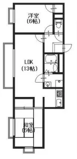 スクエアメゾン姫路城前(旧.シャルム白鷺)【1階】の間取り