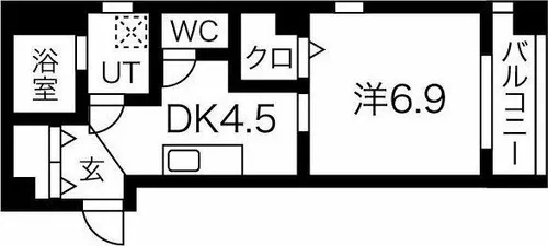 La Veriteノムラ大喜新町【3階】の間取り