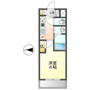 エステムコート名古屋新栄Ⅱアリーナ【5階】の間取り