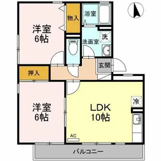 グローリー中村【3階】の間取り