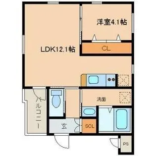 グランレーヴ吹上【1階】の間取り