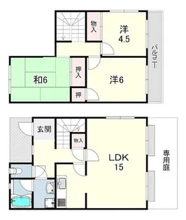 ネオセゾン上月【1階】の間取り