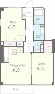 グランド秋桜【1階】の間取り
