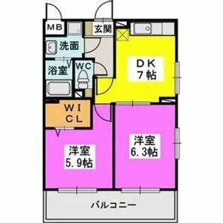 シエラハウス【303号室】の間取り