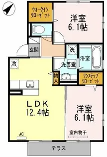 アンジュール【1階】の間取り