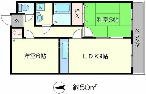 ピソプリメーロ【1階】の間取り