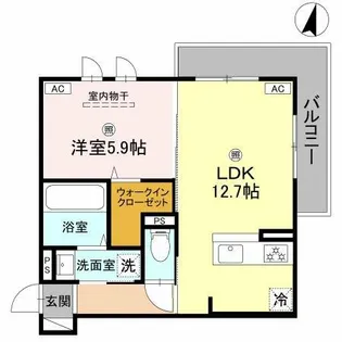 プライム金剛【2階】の間取り