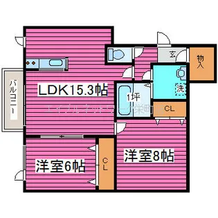 グランノールⅡ【205号室】の間取り
