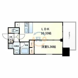 プレジオ城東【3階】の間取り