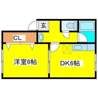 クレセント【202号室】の間取り