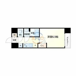 アドバンス大阪ヴェンティ【14階】の間取り