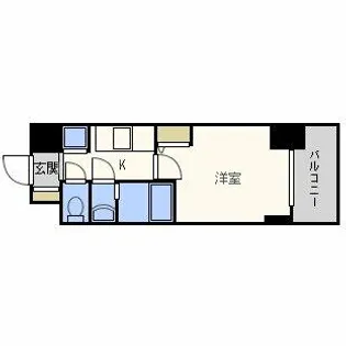 エスライズ難波EAST【10階】の間取り