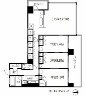 ロジュマンタワー梅田【10階】の間取り