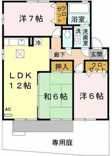 ヒルグレイスA棟【1階】の間取り