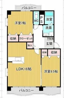 南の風ビル【302号室】の間取り