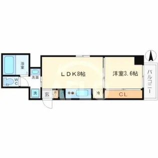 トモ南堀江【3階】の間取り