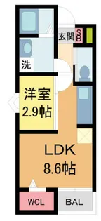 REGIES清荒神I【2階】の間取り