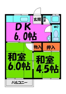 サンハイツ【2階】の間取り