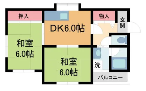 パインヒルII【2号室】の間取り