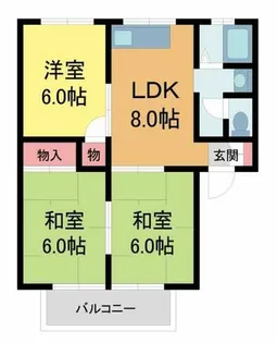 ルミエール中山【1階】の間取り
