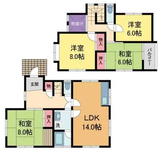 兵庫県宝塚市武庫山1丁目【一戸建】の間取り