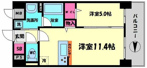 グランパシフィック花園Luxe【4階】の間取り
