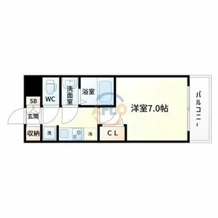 プレサンス江坂クォーレ【6階】の間取り