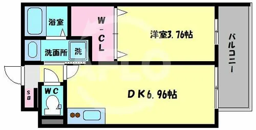 GRAND STEADY天王寺町【2階】の間取り