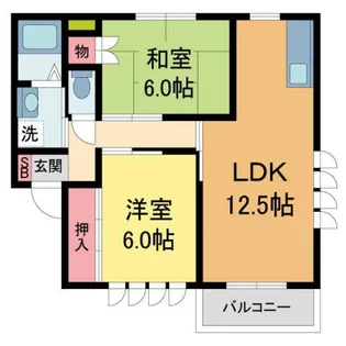 プラム中彦【2階】の間取り