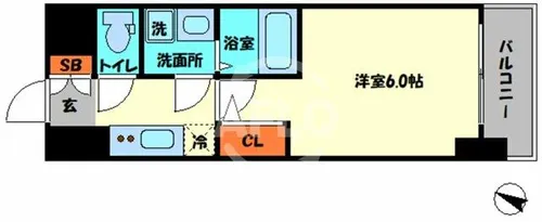 エスリード福島グレイス【4階】の間取り
