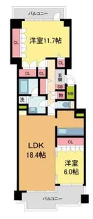 ダイアパレス宝塚クオリテージI【7階】の間取り