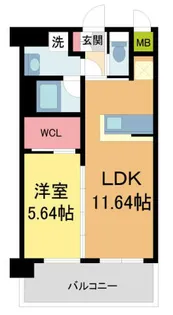 プレジオさくら夙川【4階】の間取り