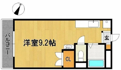 オーシャン南久留米【1階】の間取り