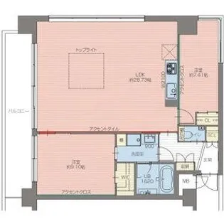 プレジオさくら夙川【808号室】の間取り
