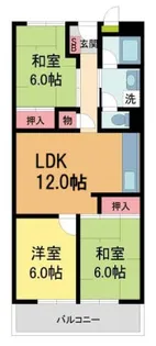 宝塚ビューハイツ【2階】の間取り